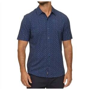 NEW FLAGS & ANTHEM oakwood short sleeve floral print seersucker performance shir